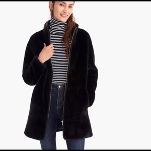 J. Crew Zip-up plush fleece coat